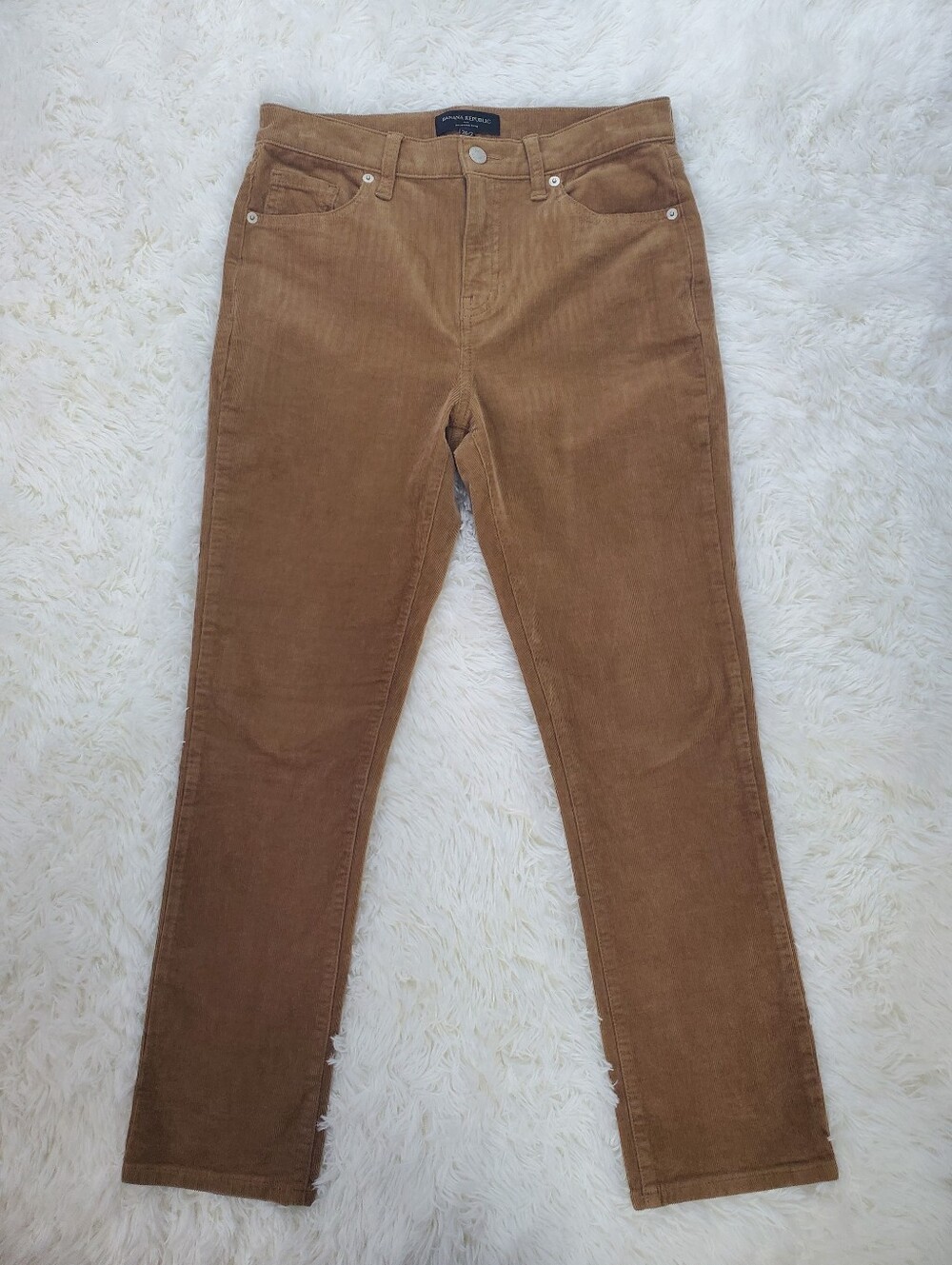 Banana Republic Size 2 High-Rise Slim Brown Corduroy Pants